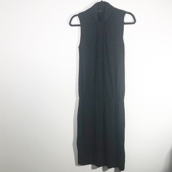 Theory drop hem keyhole dress w/ mock neck - Picture 2 of 6